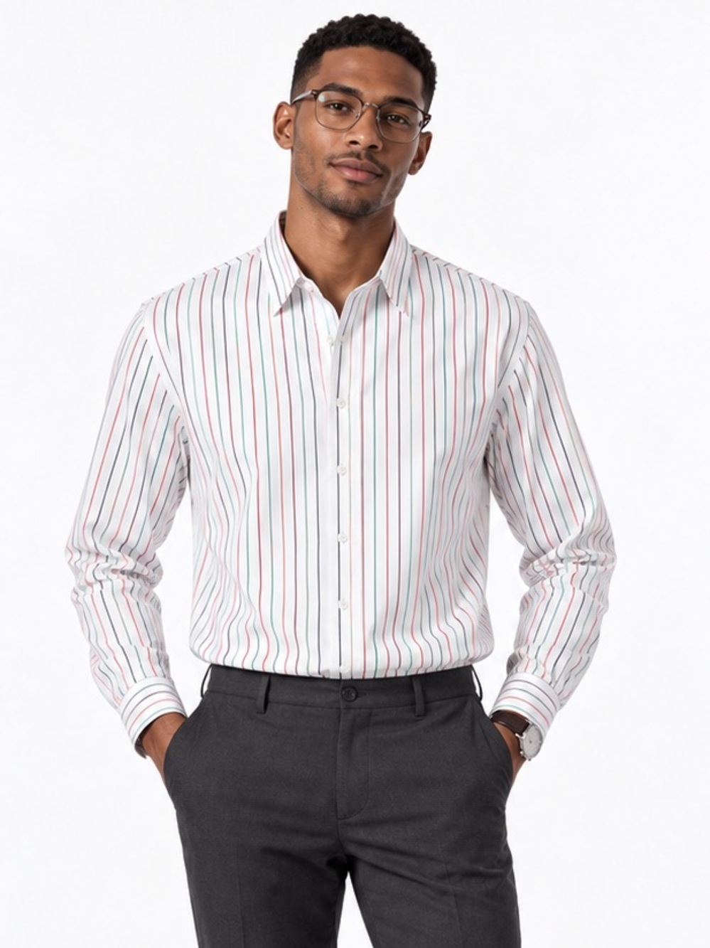 Denim Tears Multicolor Stripe Button Up Shirt NWT